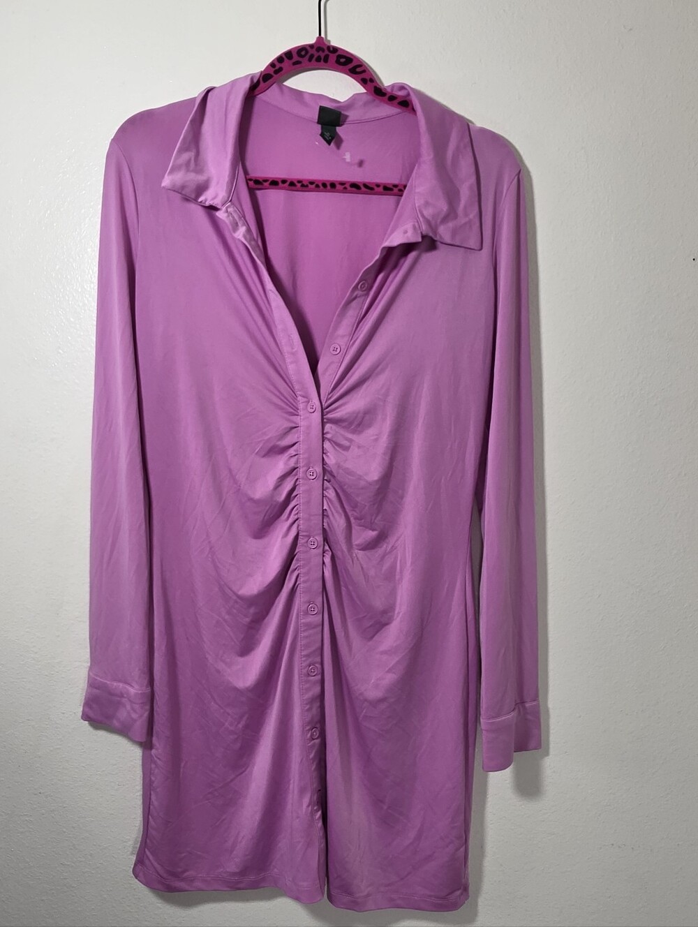 Wild Fable Mini Dress Pink button down XL